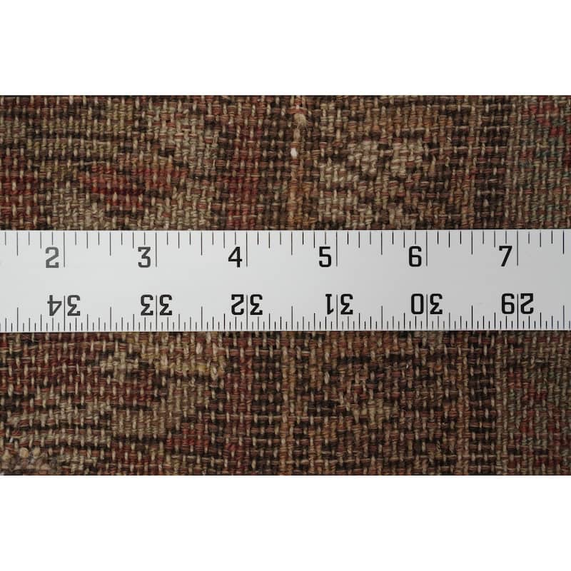 Hand Knotted Oriental 100% Wool Carpet Traditional All-Over Multi-Colored Senneh Runner Rug - 14' 1'' X 2' 11''