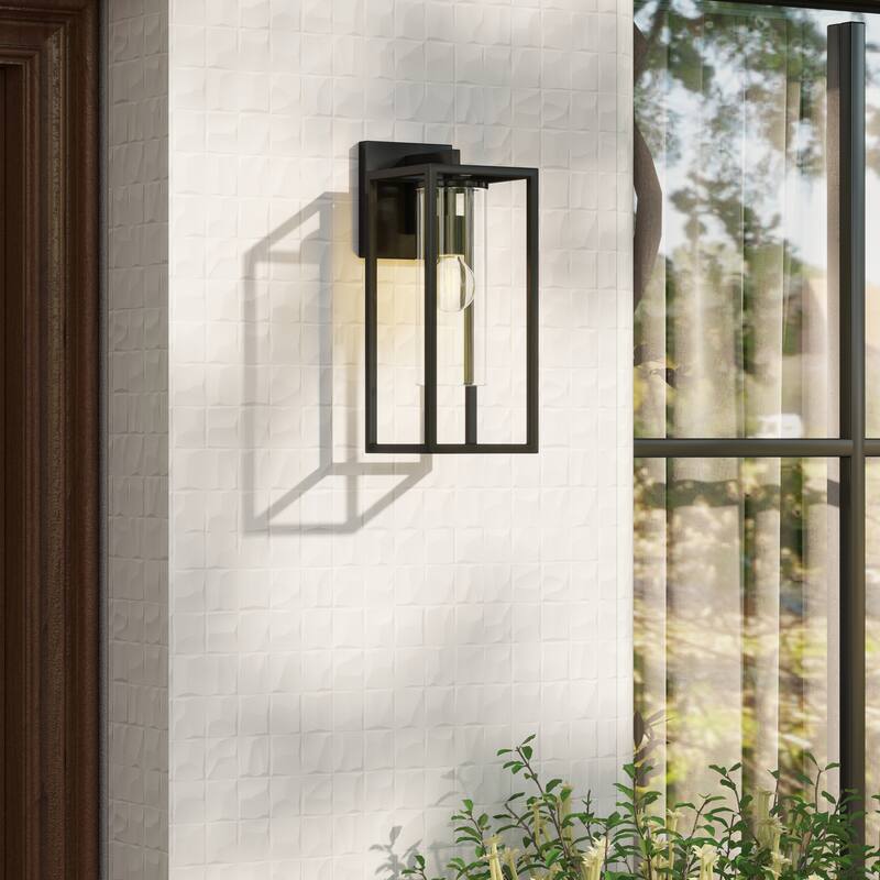 1-Light Outdoor Wall Lights, Outdoor Wall Lantern with Glass Shade