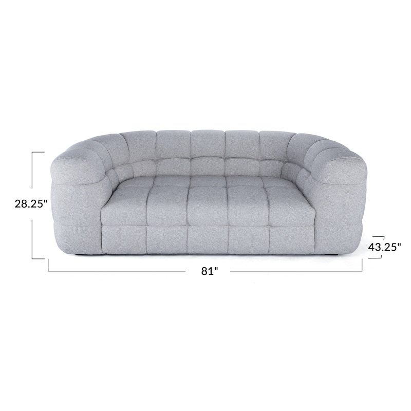 Mélange Tufted Curved Sofa