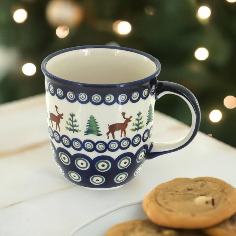 Blue Rose Polish Pottery Zaklady Mug