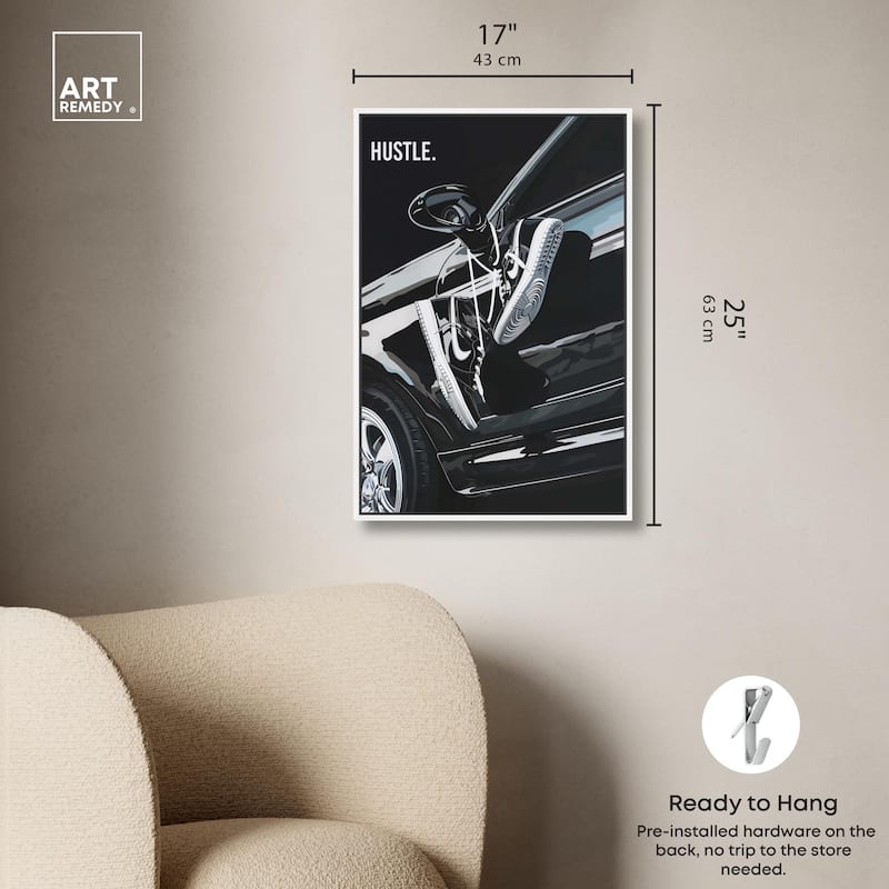 Sneaker Lace Car Canvas by Art Remedy