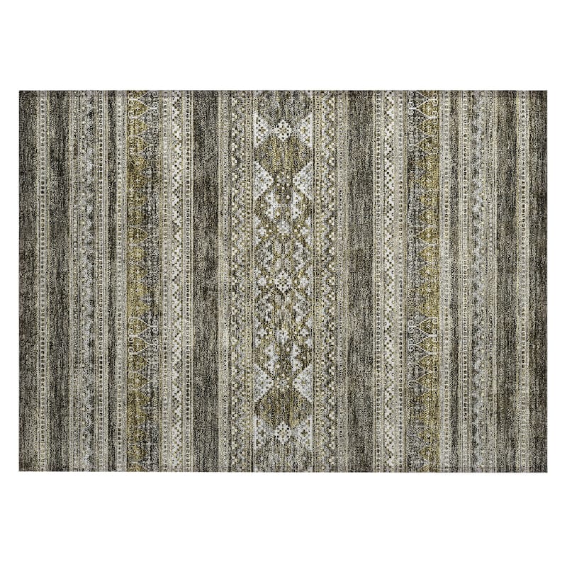Machine Washable Indoor/ Outdoor Chantille Boho Tribal Rug