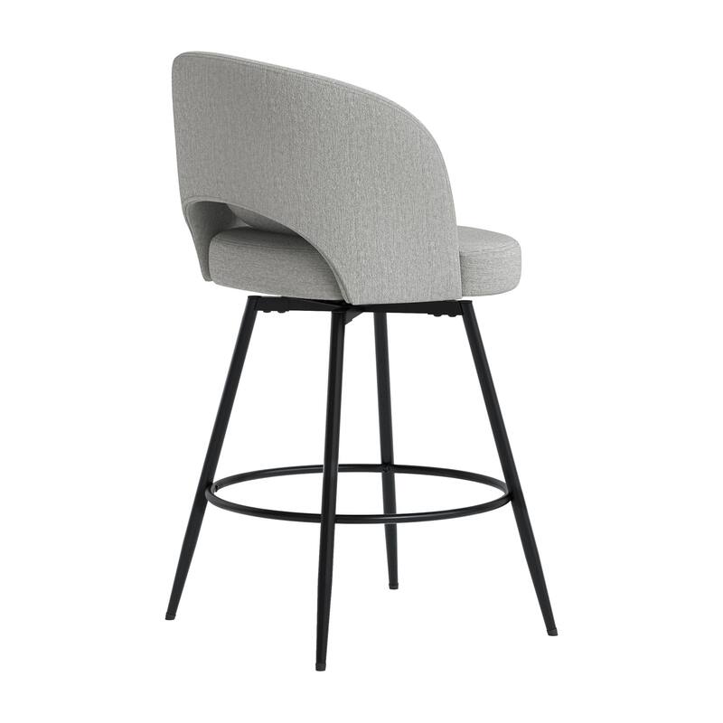 Swivel Bar Stools Set Of 2/3/4, Metal Bar Stools, Modern Upholstered Bar Stools For Kitchen Island - 20.3"W X 20.3"D X 39"H