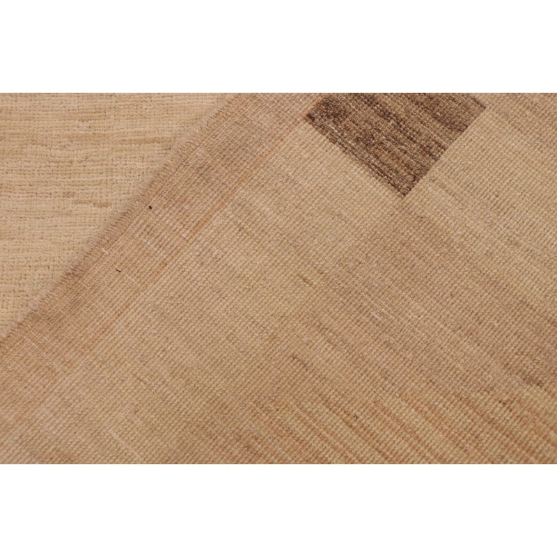 Earth Tone Desert Pillar Gabbeh Hand Knotted Area Rug