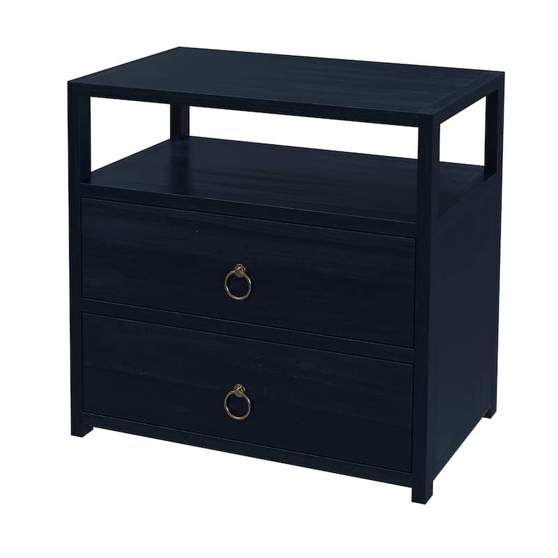 Lark 2-Drawer Wide Nightstand