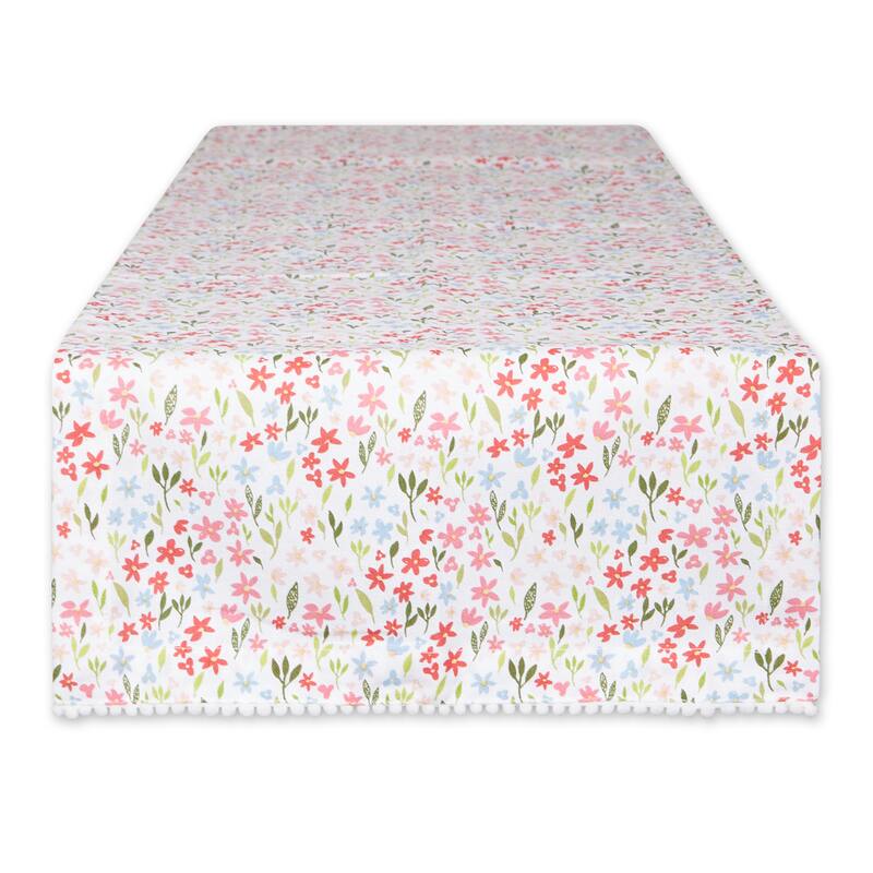 DII Happy Bunny Reversible Table Runner 14x72 inch - 108x14 - Sweet Flowers