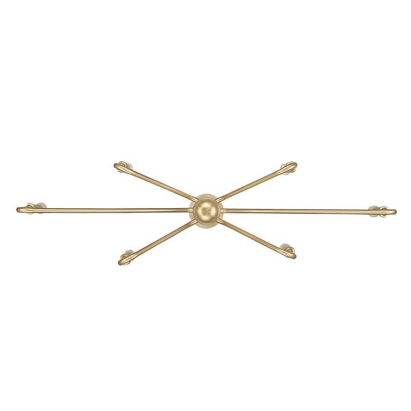 Golden Lighting 3690-LP Kennedy 6 Light 37" Wide Taper Candle Style