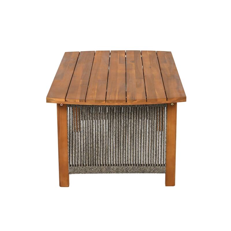 Christopher Knight Home - Evadne Acacia Wood Outdoor 4 Piece Chat Set