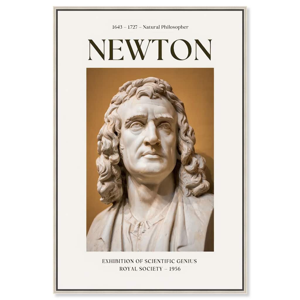 Newton's Likeness in Marble Canvas by Art Remedy