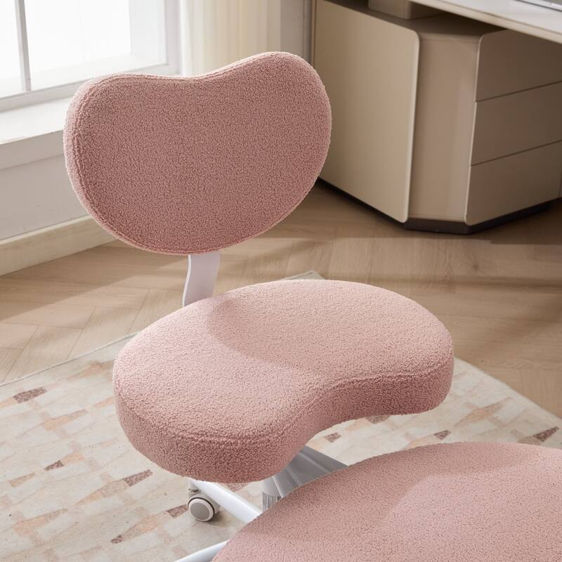 Modern Criss Cross Desk Chair Meditation Chair with Lumbar Support and Adjustable Stool, for Home and Yoga Enthusiasts