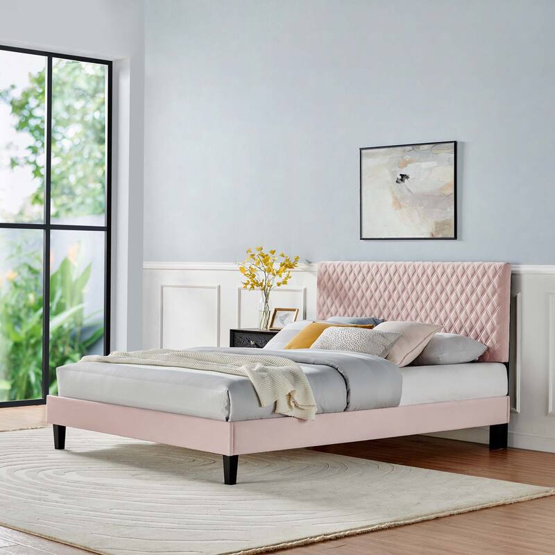 Garcelle Performance Velvet King Platform Bed