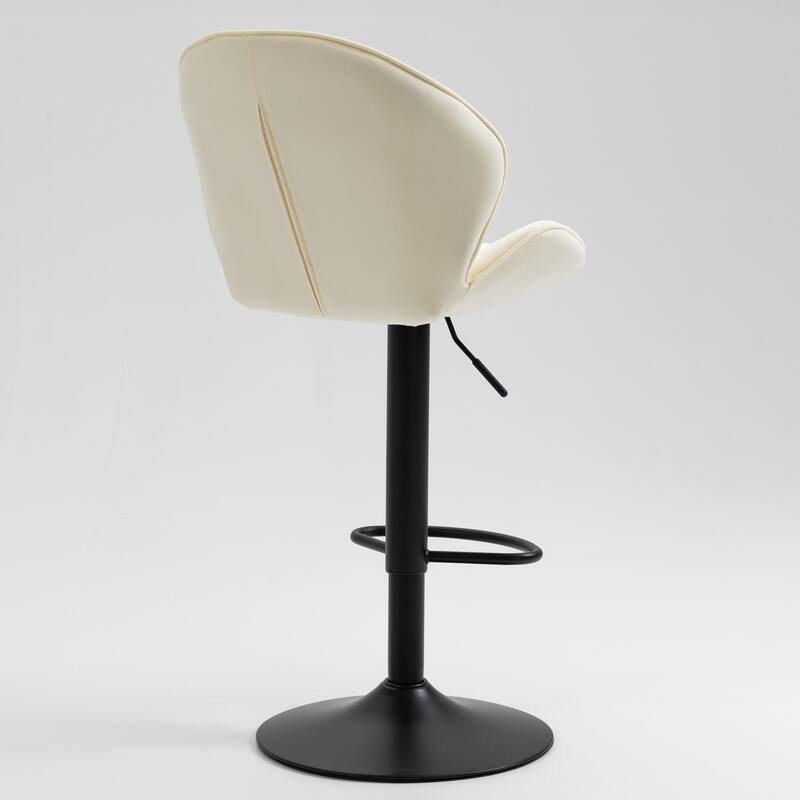 Adjustable Barstools with Back and Footrest,Set of 2