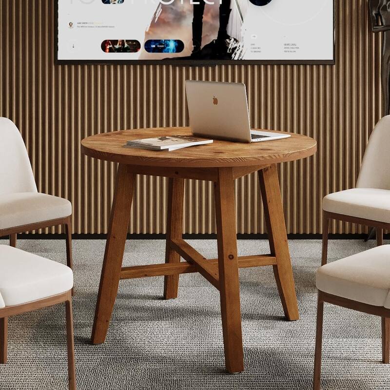 Solid Wood Conference Table, Office Meeting Table, Discussion Table Collaboration Desk