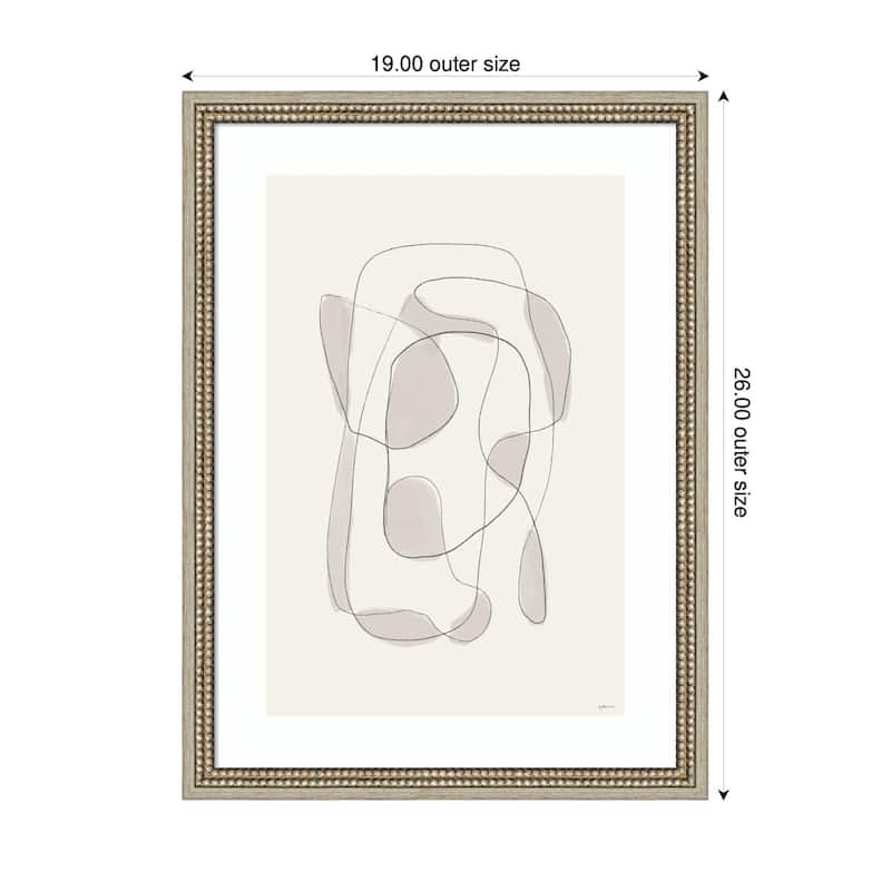 Kate and Laurel Minimalist Lines by Gabrielly Guedes Framed Wall Art Print