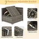 preview thumbnail 7 of 66, EROMMY 6/7 Piece Modular Outdoor Rattan Sofa Set, All-Weather Wicker Patio Furniture with Storage Table, Cushions & Pillows