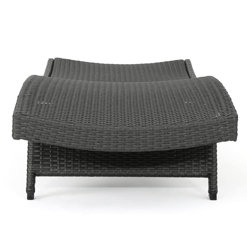 Salem Outdoor Brown Wicker Lounge (Set of 2) by Christopher Knight Home