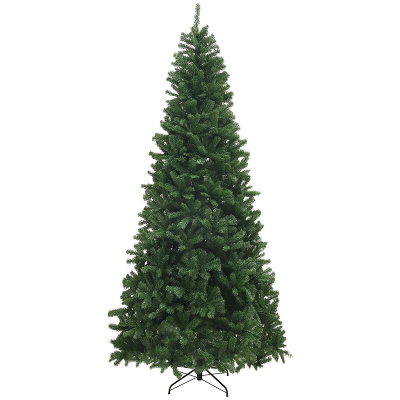 Pre-Lit 6ft/7.5ft/9ft Artificial Christmas Tree with Realistic PVC Needles and Easy Setup, Ideal for Holiday Decor - 9 Foot - Green