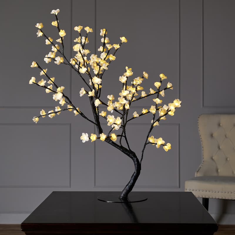 32" White Bonsai Tree - 128 LEDs - Medium