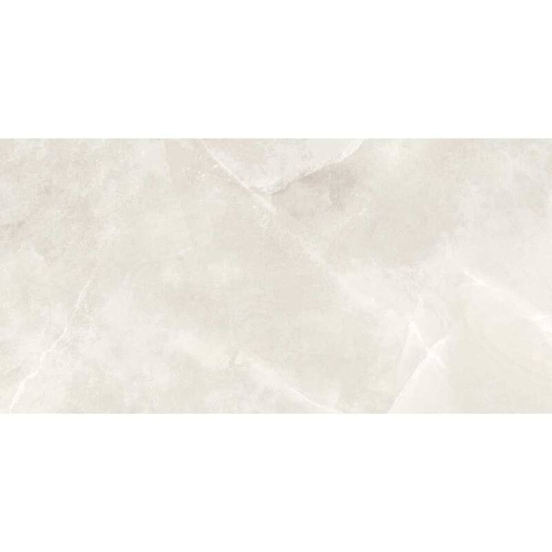 Geo Lust 12in x 24in White Polished Porcelain Tile - Floor & Wall