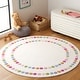 preview thumbnail 6 of 22, SAFAVIEH Handmade Kids Diva Dots Wool Rug 5' Round - Ivory/Pink - Round