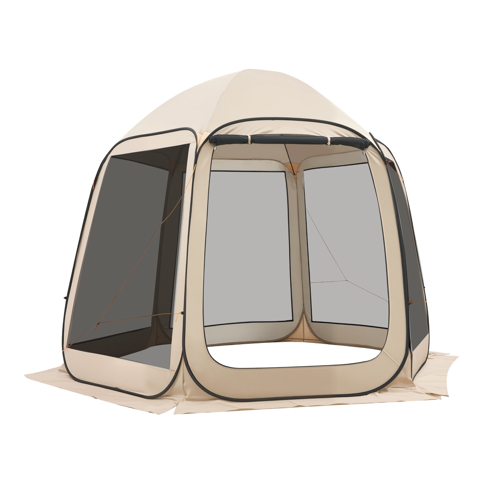 4-8 Person Pop Up Screen Tent Portable Screened in Canopy with Carry Bag - N/A