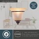 preview thumbnail 4 of 6, Monrovia 1 Light Bronze Flush Wall Sconce Cognac Glass - 10-in W x 9.5-in H x 5-in D