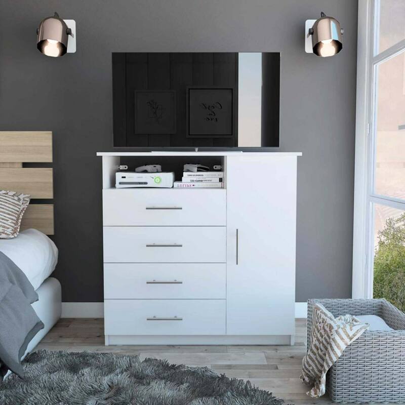 5-Shelf Wall Mounted Shoe Cabinet with Mirror Door - White