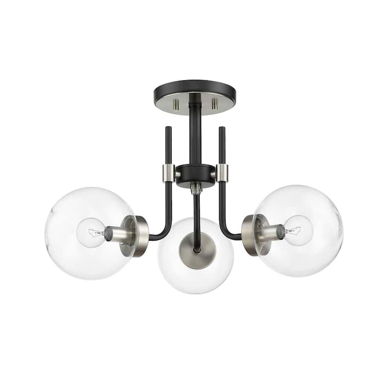 James Allan Oscar 3 Light 22" Wide Semi-Flush Ceiling Fixture