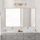 preview thumbnail 9 of 24, Modern 4/3/2-Light Farmhouse Linear Bathroom Vanity Lights Dimmable Wall Sconces with Clear Glass Shade