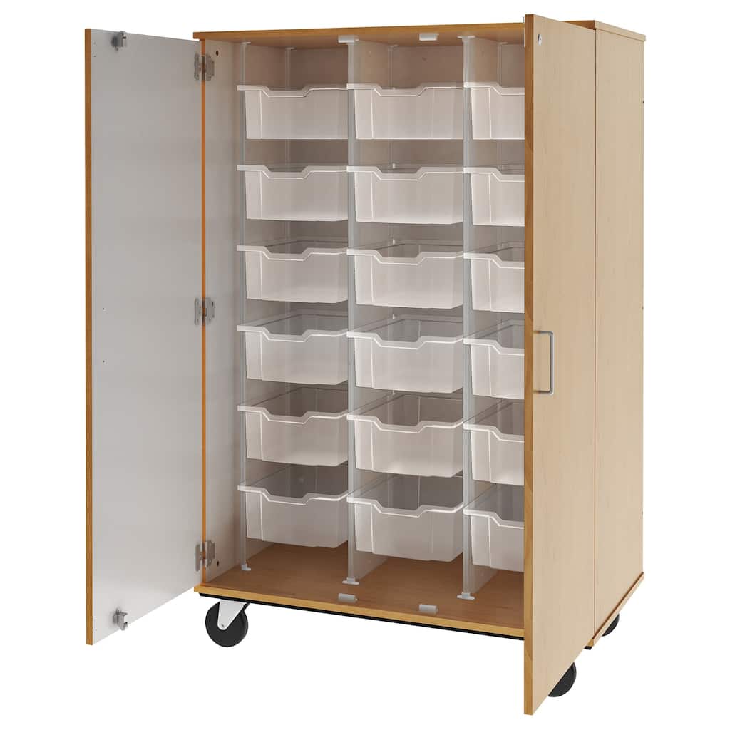 Tall Mobile Storage Tote - Rolling Organizer with Bins - Home, Office, Closet - 67" High