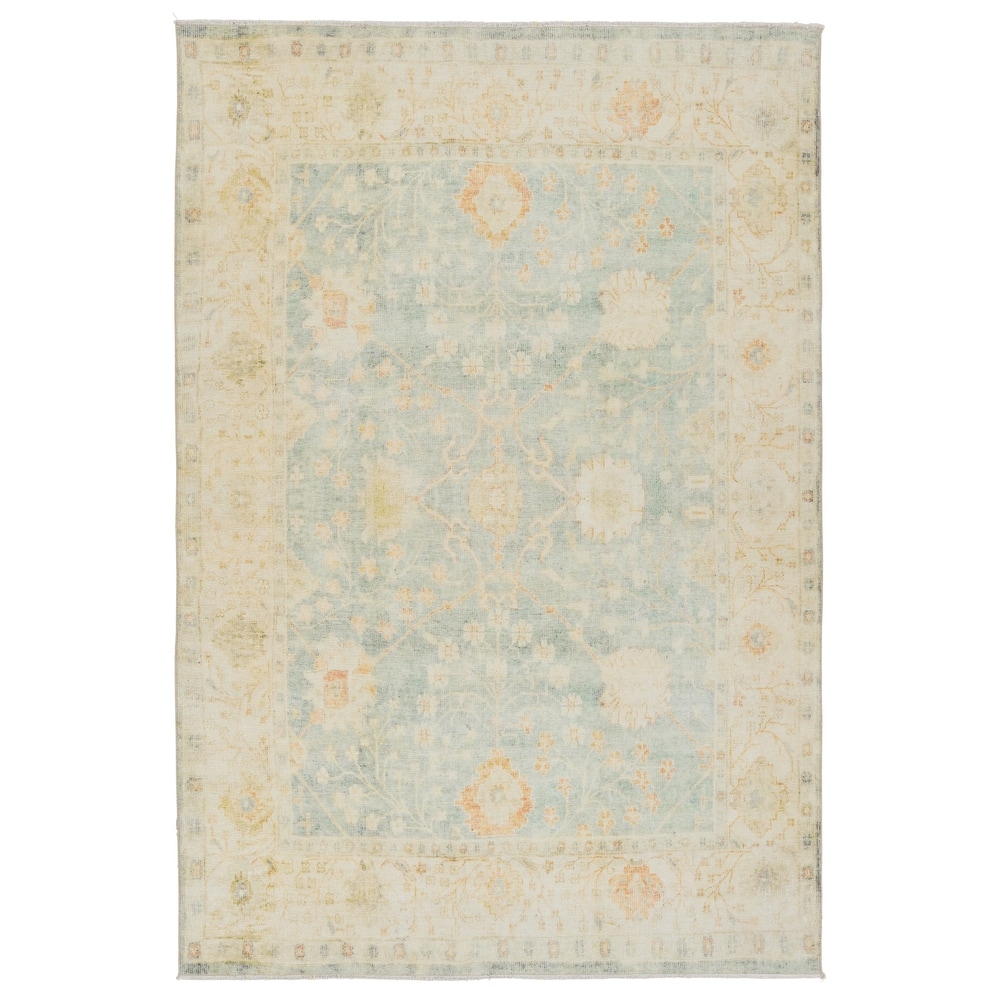 Ansley Floral Blue/ Green Area Rug