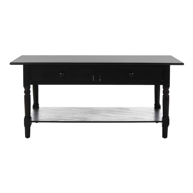 SAFAVIEH Cape Cod Black 2-drawer Coffee Table - 41.7" x 21.7" x 18.5"