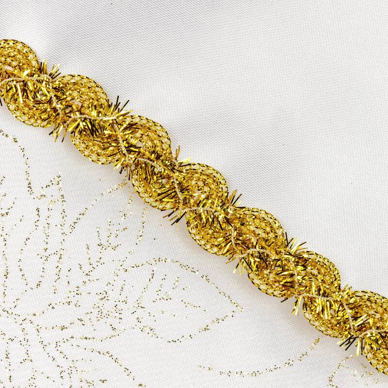 20.5" White and Gold Glitter Poinsettia Christmas Stocking