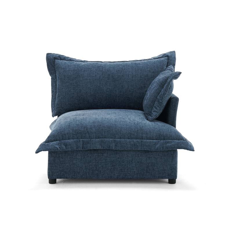 40"W Oversized Upholstered Chenille Comfy Cloud Corner Accent Chair