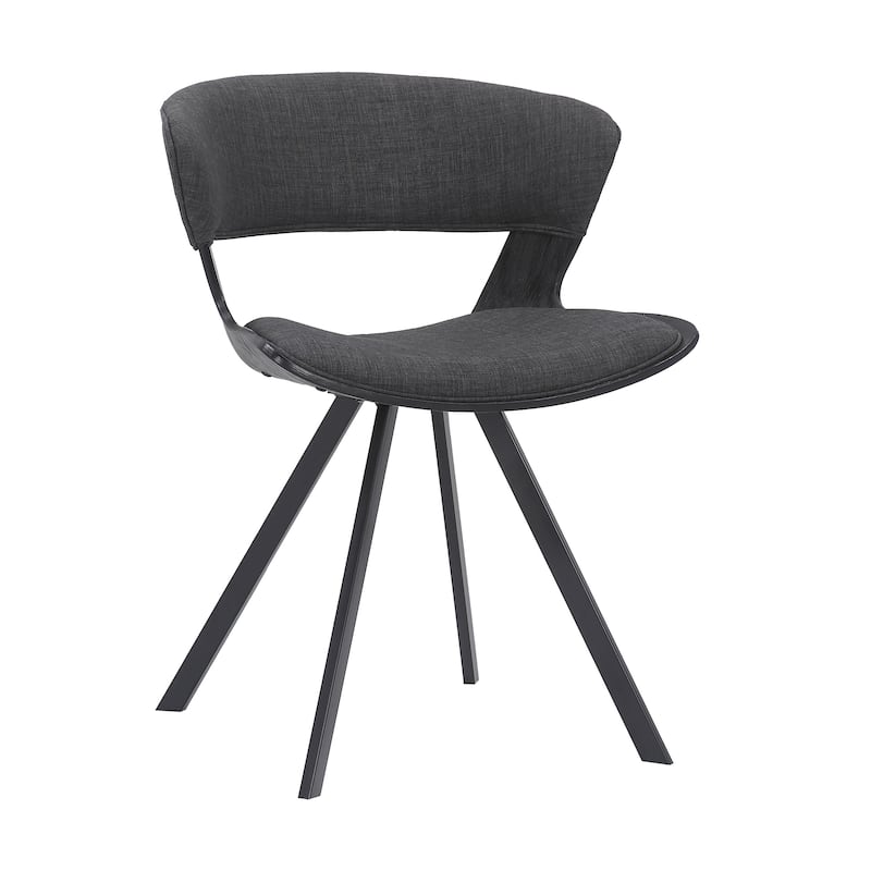 Ulric Wood and Metal Modern Dining Room Accent Chair