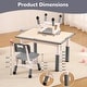 preview thumbnail 22 of 27, Kids Table and Chairs Set, Height Adjustable Desk With 4 Seats
