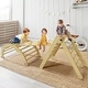 preview thumbnail 1 of 25, Foldable Pikler Triangle Set Toddler Wood Montessori Climbing Toys