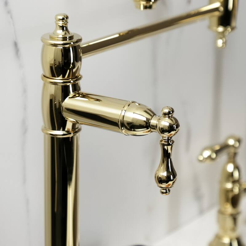 Kingston Brass Restoration Two-Handle 1-Hole Deck Mount Pot Filler Faucet