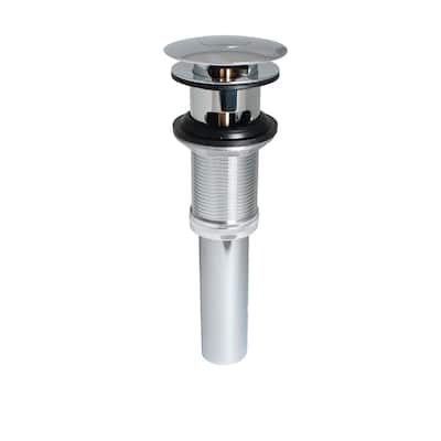 Keeney Push Button Bathroom Sink Drain with Overflow - N/A
