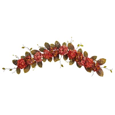 6' Fall Hydrangea and Berry Artificial Autumn Garland - 72
