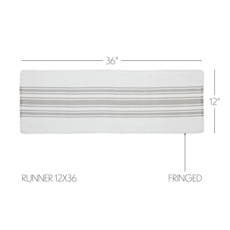 Antique White Stripe Runner