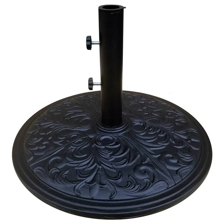 Tropishade 50 lb Cast Iron Umbrella Base, Black finish