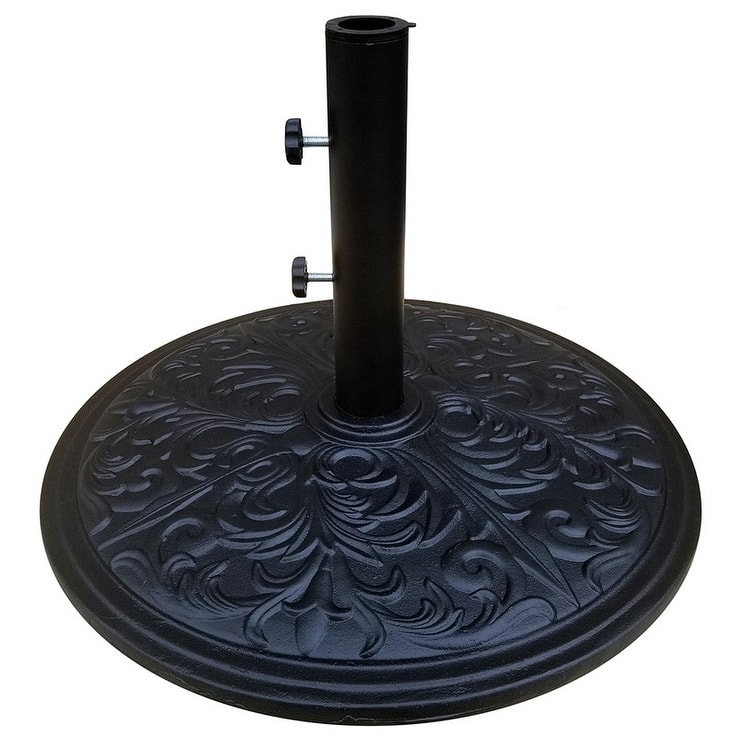 Tropishade 50 lb Cast Iron Umbrella Base, Black finish On Sale Bed