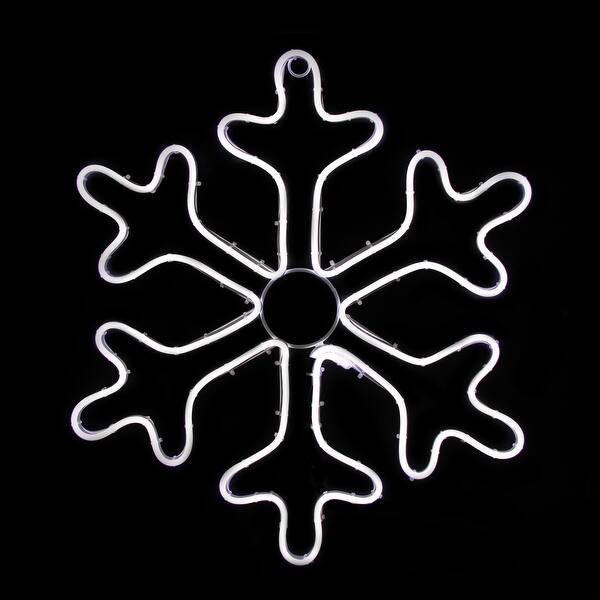 Shop 18 Neon Style Led Lighted White Snowflake Christmas Window