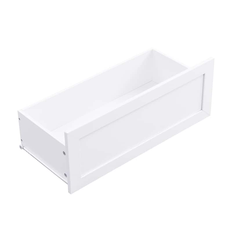 Farmhouse 4-in-1 Hall Tree with Bench, Versatile Coat Rack with 2 Large Drawers and 6 Black Hooks for Hallway, Living Room