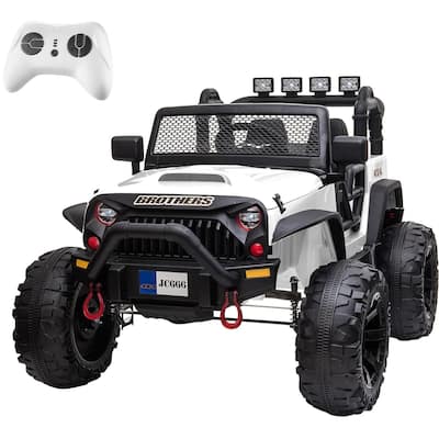 24V Ride on Car Truck with Remote Control, 2 Seater Kids Electric Car, Spring Suspension, 9Ah Battery Powered, 3 Speeds