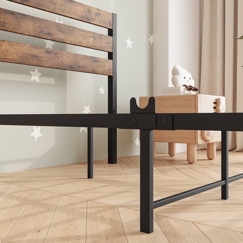 Rustic Metal Mattress Foundation Bed Frame