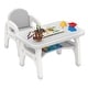 preview thumbnail 2 of 25, Kids Activity Table and Chair Set with Montessori Toys for Preschool and Kindergarten - 31" x 19.5" x 19.5" Grey