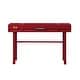 preview thumbnail 3 of 3, Industrial Style Metal and Wood 1 Drawer Vanity Desk, Red