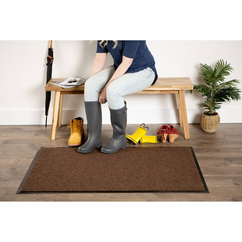 Ribbed Rectangular Outdoor Doormat - 30" x 48" - other-rug-size